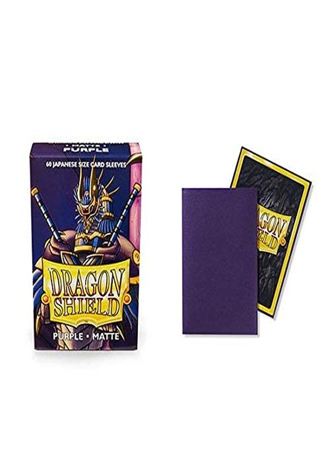 dragon shield 10 Packs Dragon Shield Matte Mini Japanese Purple 60 ct Card Sleeves Display Case - Image 3
